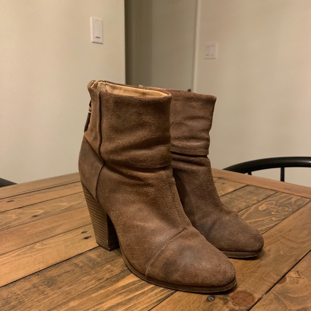 Rag & Bone Brown Leather Ankle Booties